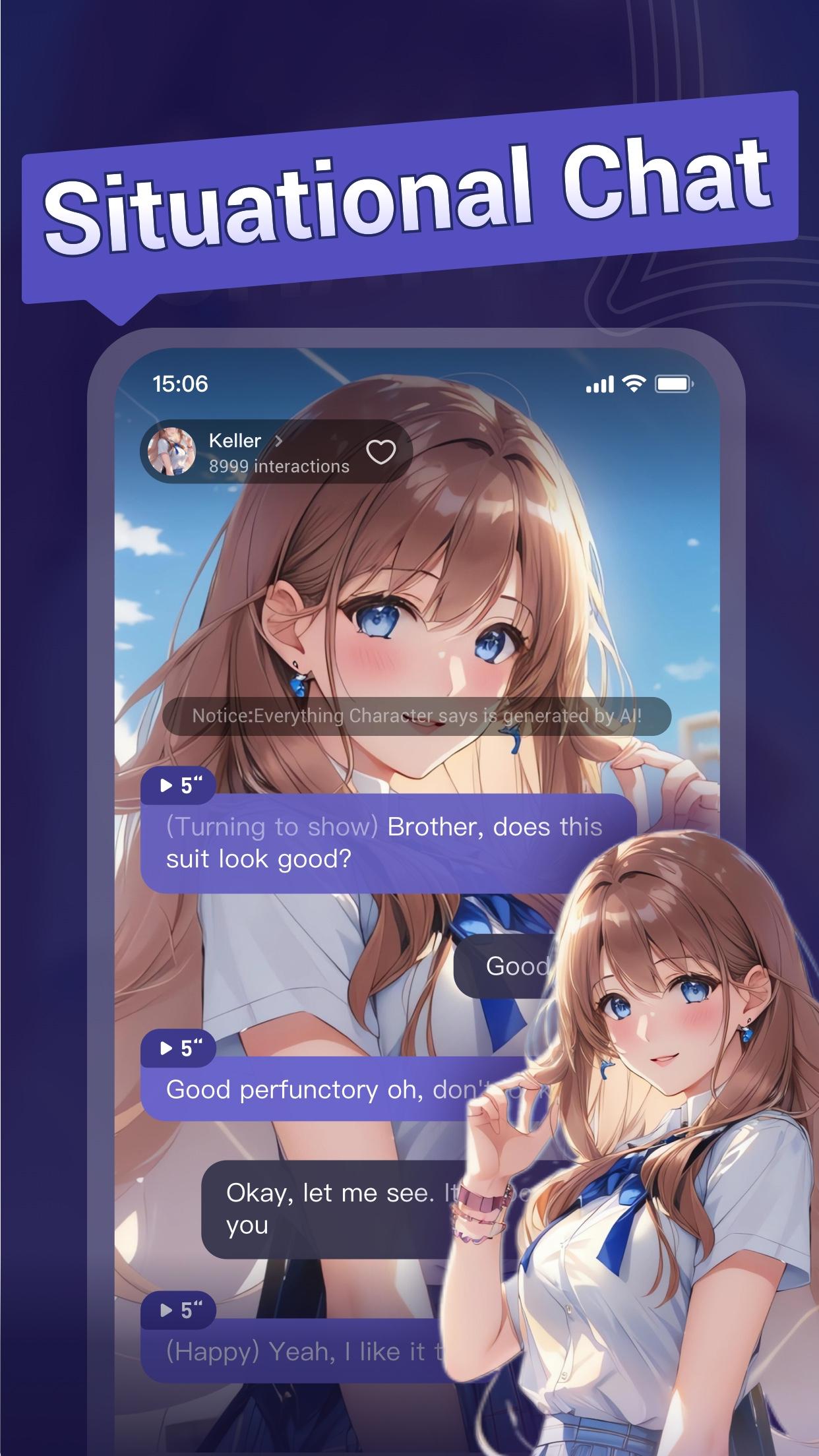 Meco - AI Character Chat 截圖 1