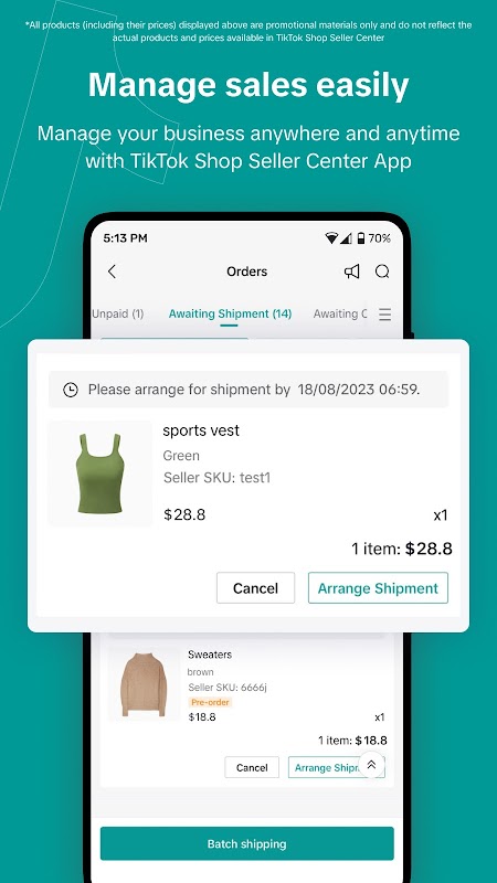 TikTok Shop Seller Center 截圖 1